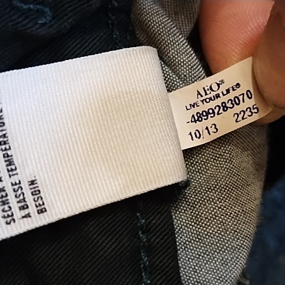 AEO Black Skinny Moto Style Ankle Jeggings W/ Ankle Zippers, Size 14 - Picture 10 of 13